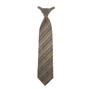 Vintage 70s Wembley Clip-On Tie Multicolor Geometric Polyester Wide Tie